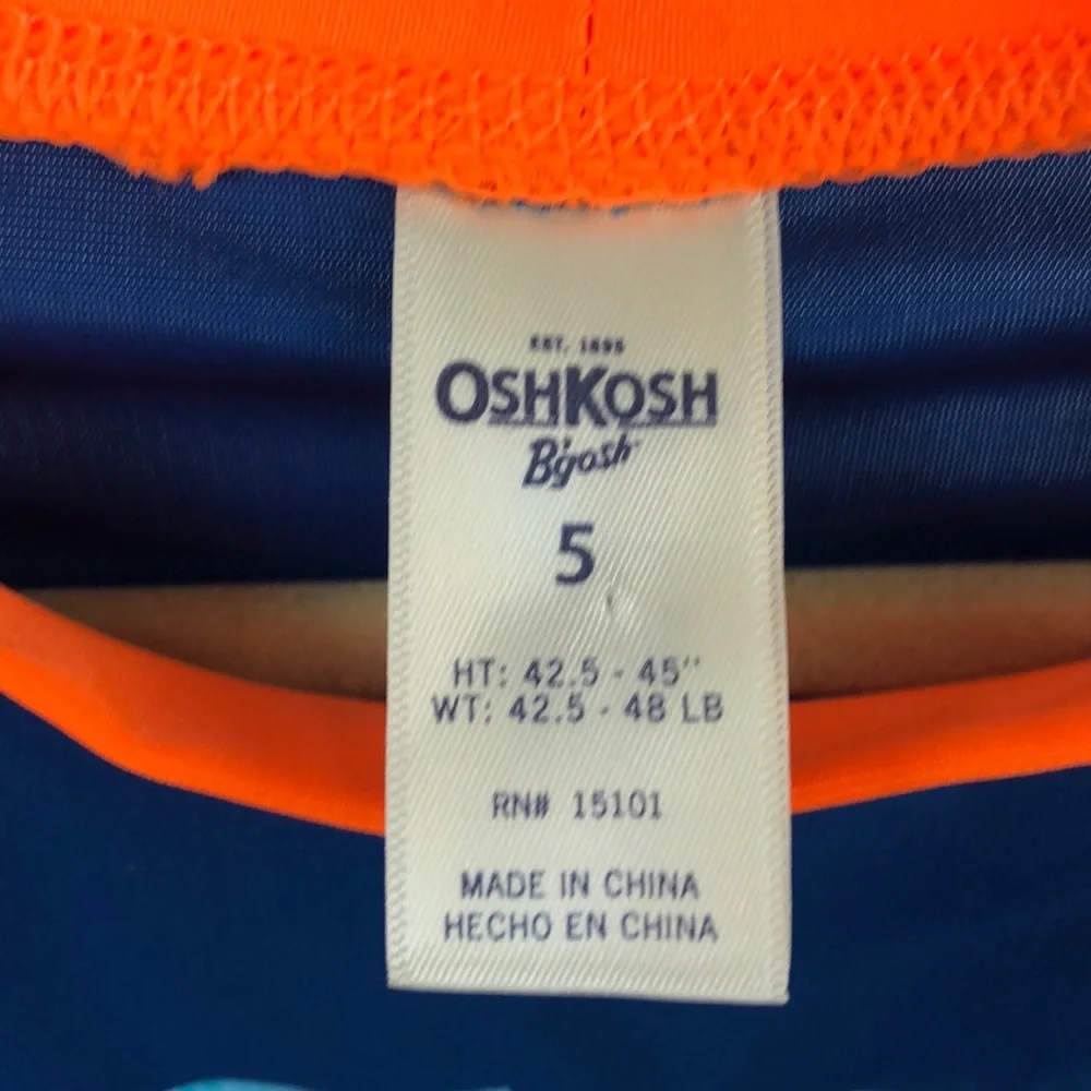 OshKosh B’gosh l NWT Orange & Blue Surf Rash-guard